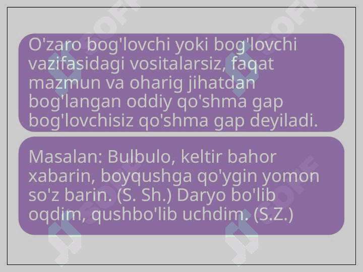 Bog'lovchisiz qo'shma gap 2