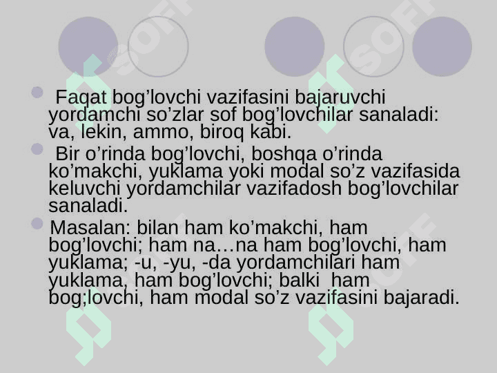 Bog'lovchilar 8