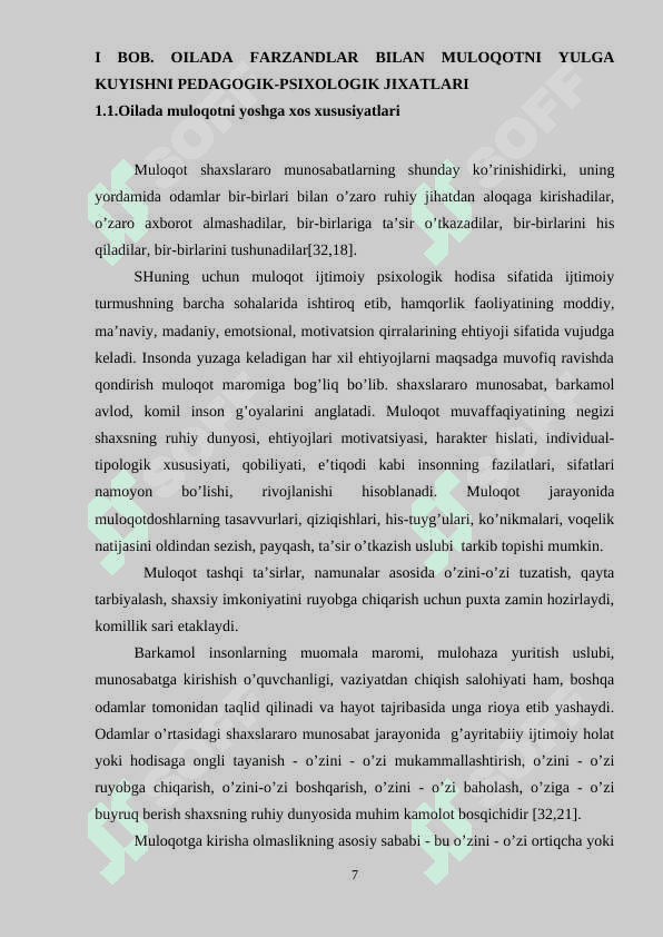 OILADA FARZANLARGA TARBIYA BERISH METODIKASI 7