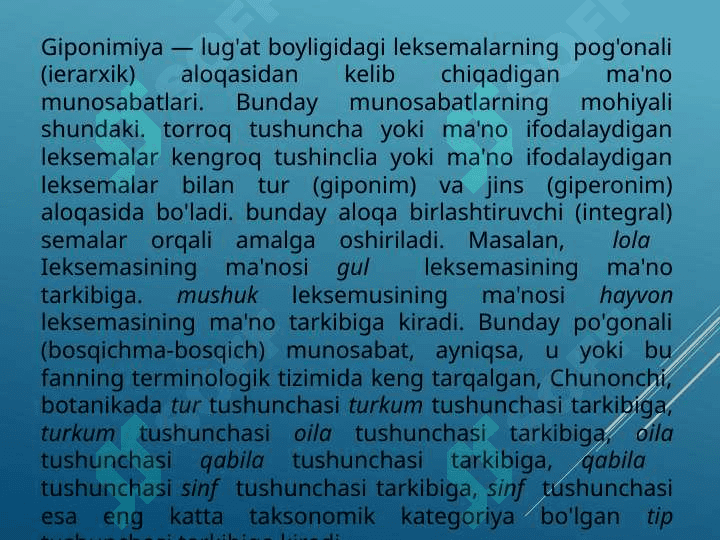 Giponimiya, Graduonimiya, Partonimiya 3