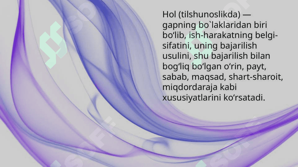 HOL, UNING TURLARI VA IFODALANISHI 4