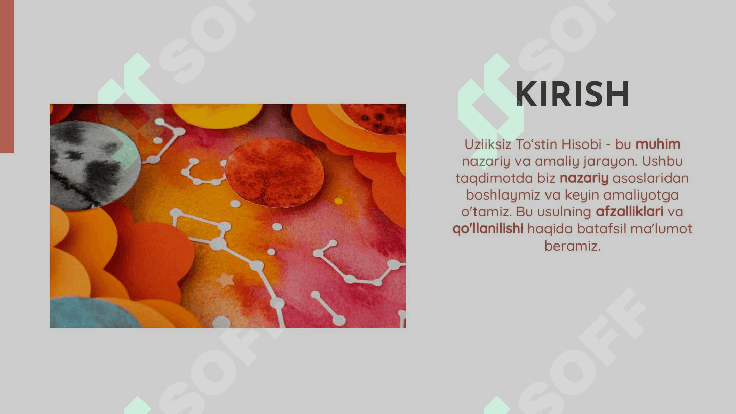 Uzliksiz to'stin hisobi 2