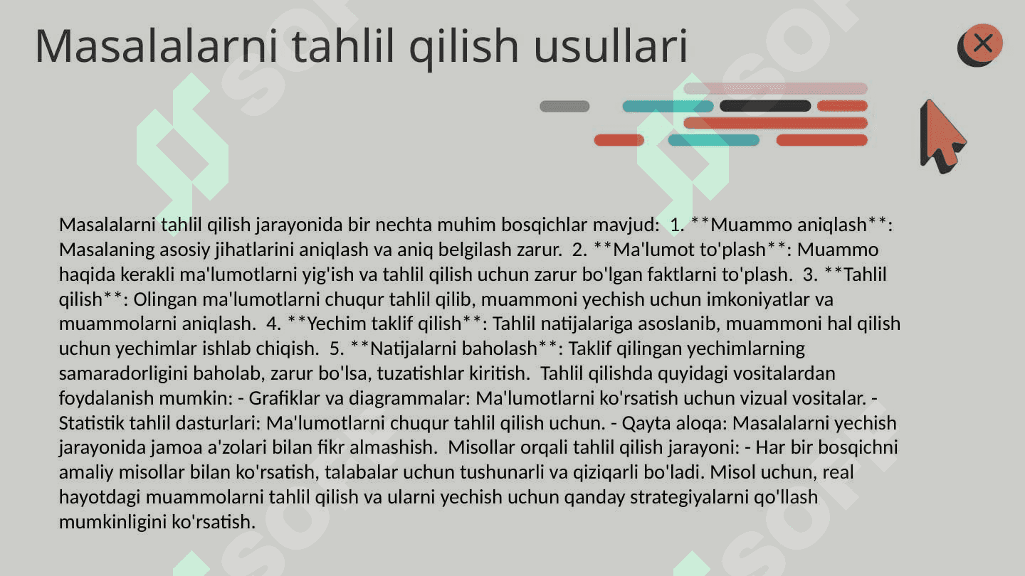 Tipik masalalar bilan ishlash metodikasi 4