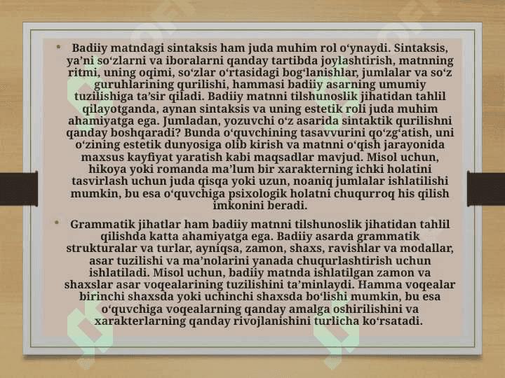 BADIIY MATNNING LISONIY TAHLILI 4