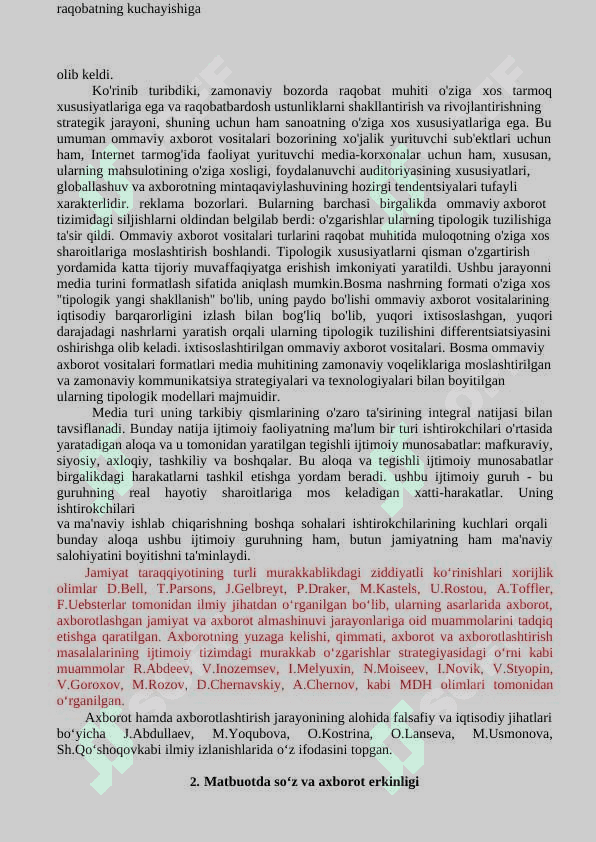 Media sohasining tuzilishi va ta'siri 2