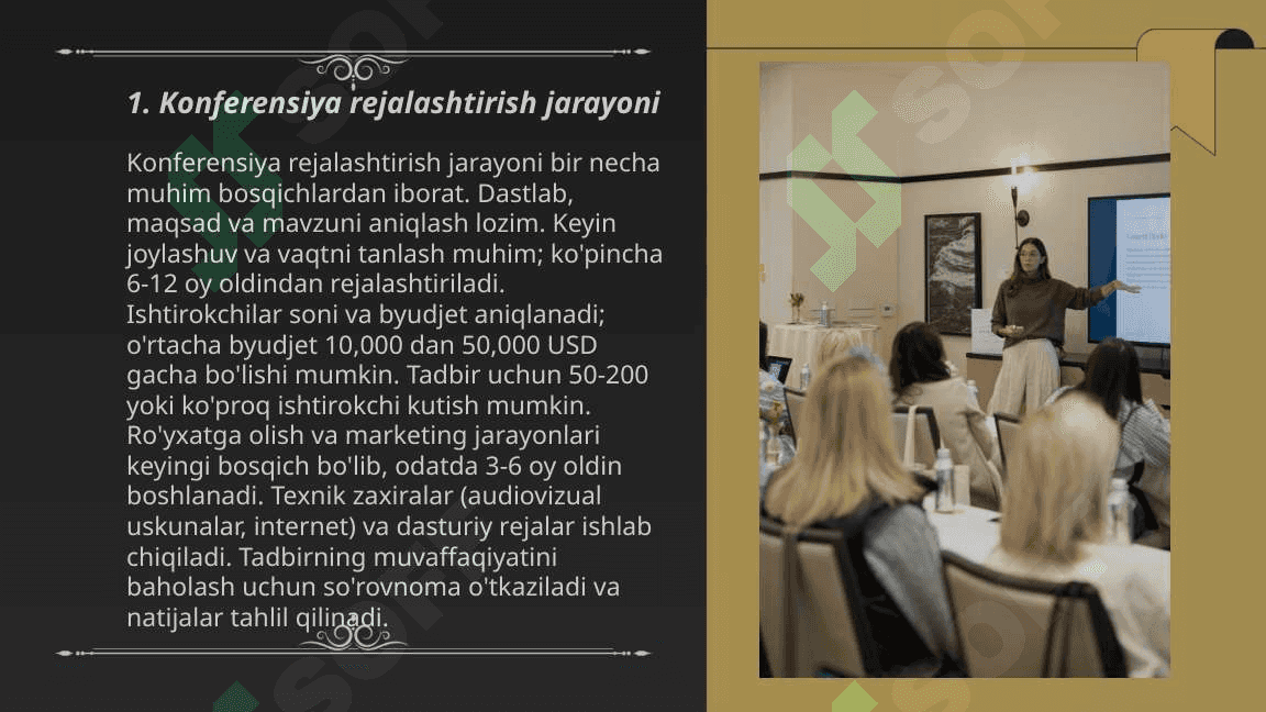 Konferensiyalarni tashkil etish tamoyillari 3