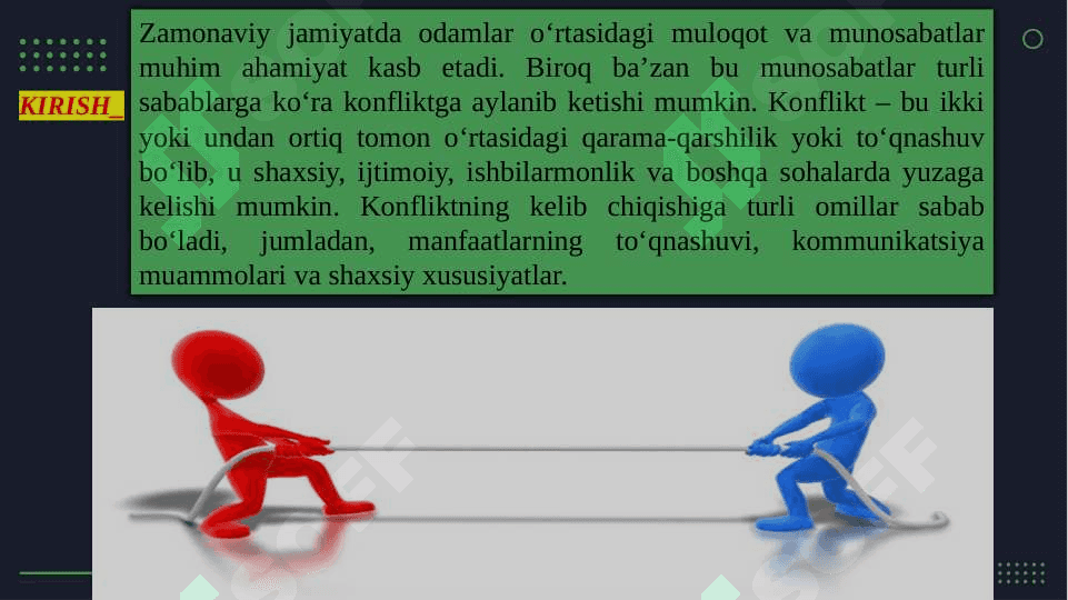 O'zini ustun qo'yish kanflikt sababi sifatida 3