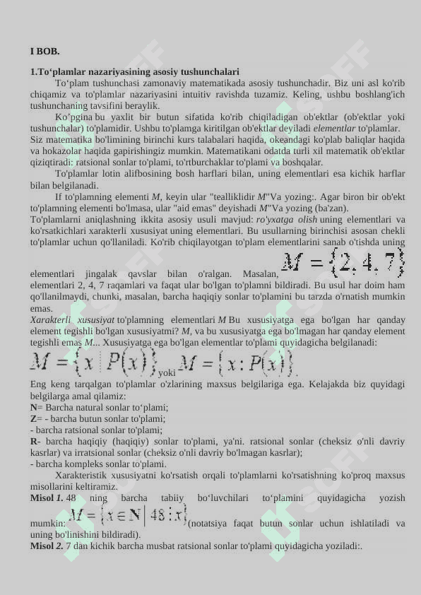 To’g’ri chiziqdagi to’plamlarning aniq quyi va yuqori chegaralari 3