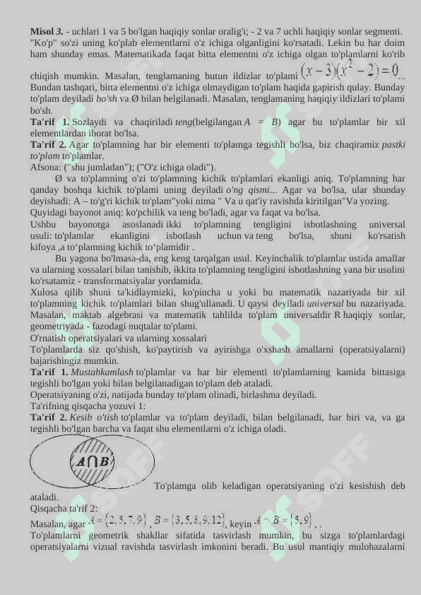 To’g’ri chiziqdagi to’plamlarning aniq quyi va yuqori chegaralari 4
