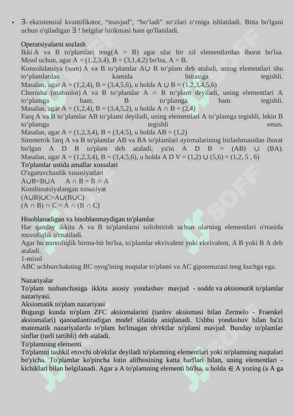 To’g’ri chiziqdagi to’plamlarning aniq quyi va yuqori chegaralari 7