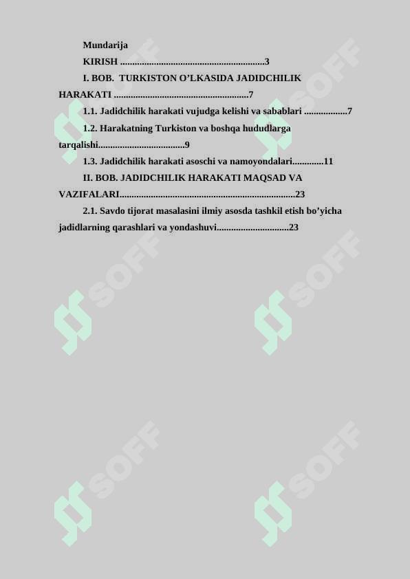 Savdo tijorat masalasini ilmiy asosda tashkil etish bo’yicha jadidlarning qarashlari va yondashuvi. 2