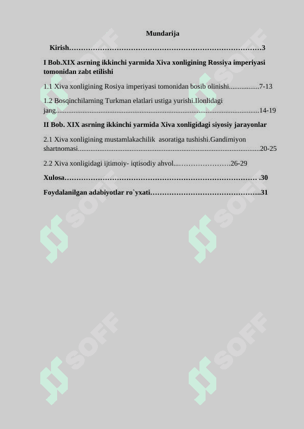 XIX asning ikkinchi yarmida Xiva xonligida siyosiy jarayonlar 2
