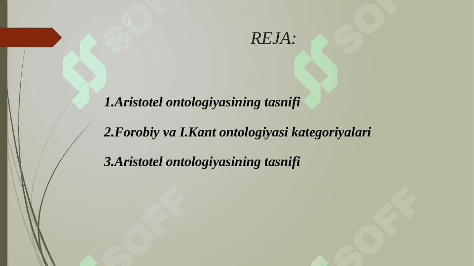 ARISTOTEL FOROBIY VA KANT ONTOLOGIYASIDA KATEGORIYALARNING TASNIFI 2