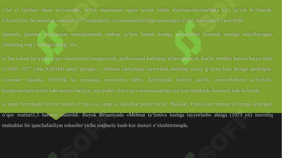 JAHON MAMLAKATLARI TA'LIM TIZIMI INTEGRATSIYALASHUVI 4