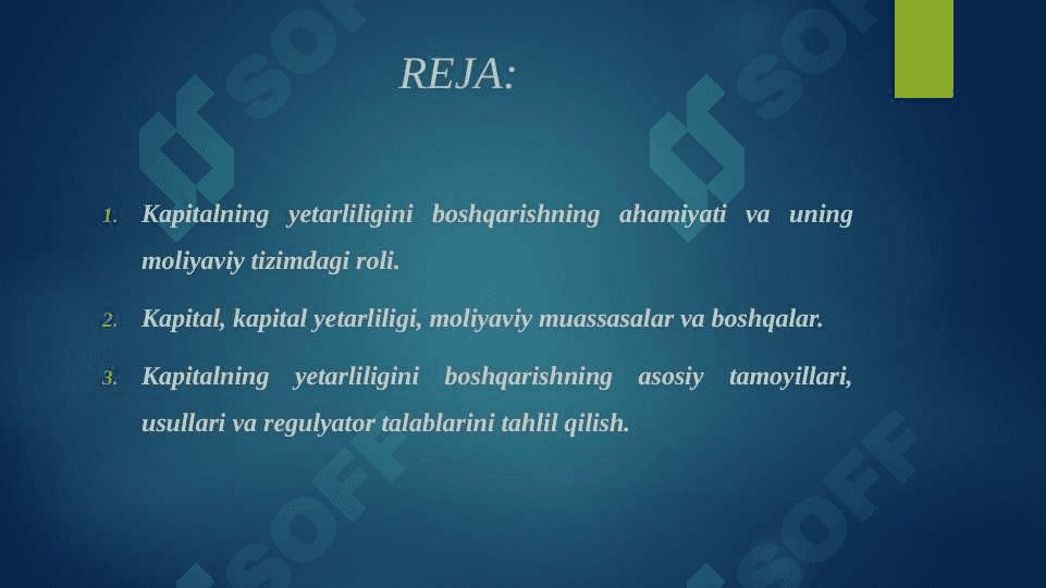KAPITALNING YETARLILIGINI BOSHQARISH 2