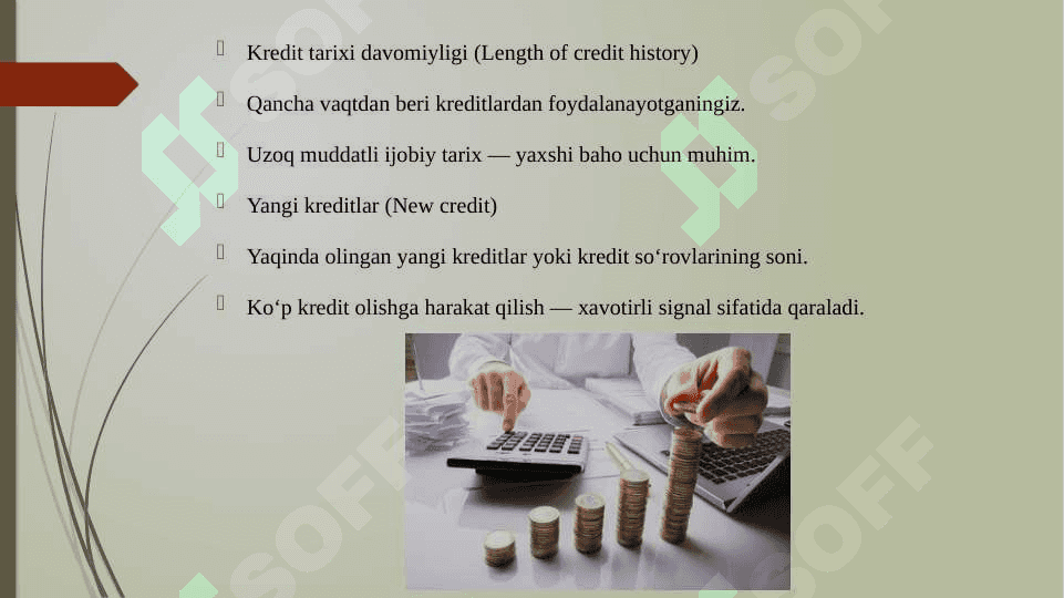 KREDIT BAXOSIGA TA'SIR QILUVCHI OMILLAR 4
