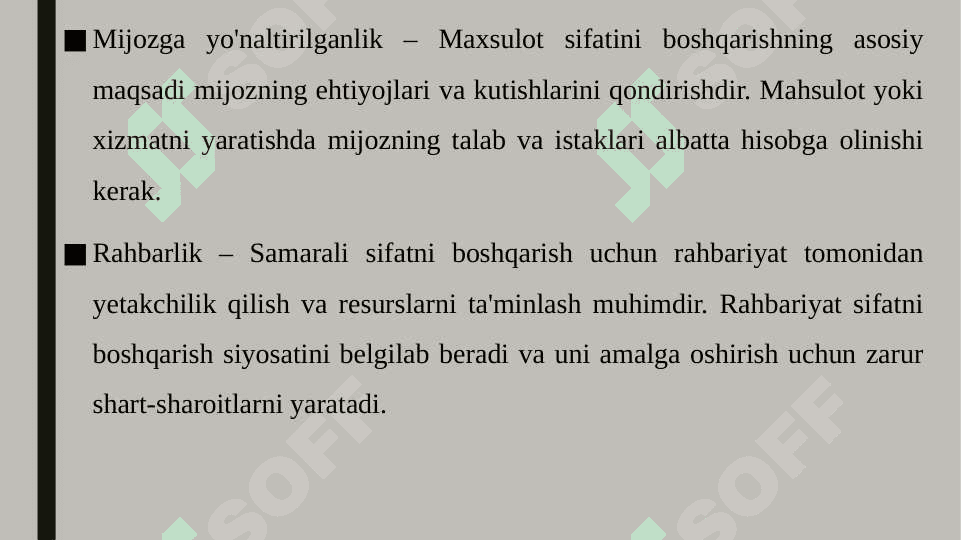 Mahsulot sifatini boshqarish printsiplari 3