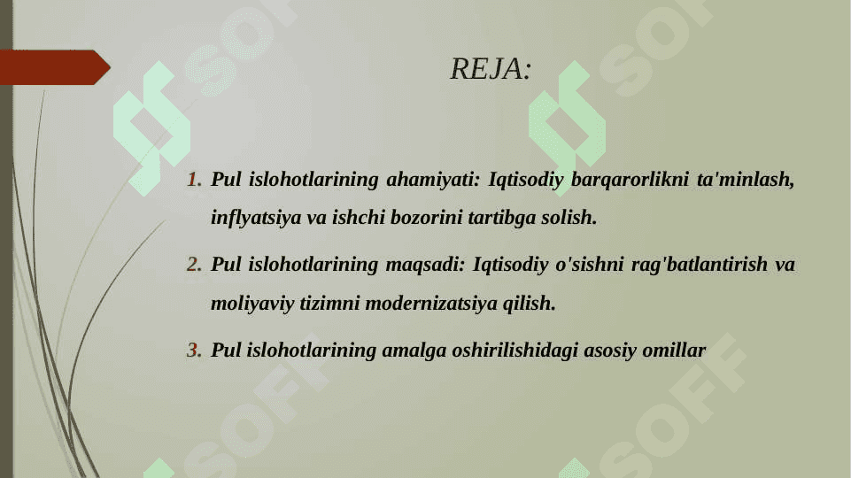 PUL ISLOHOTLARI TURLARI VA ULARNI AMALGA OSHIRISH USULLARI 2