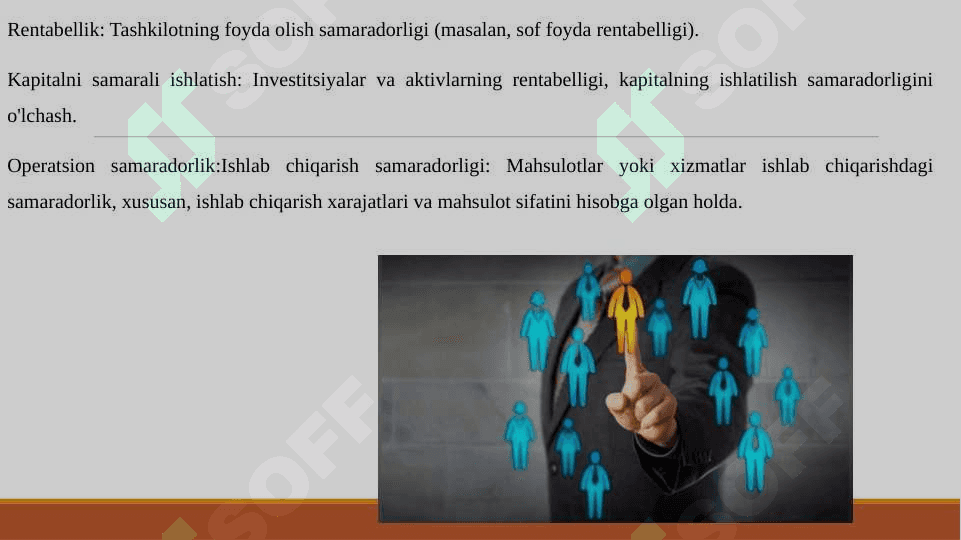 TASHKILOT FAOLIYATINI SAMARADORLIK KO'RSATKICHLARI 4