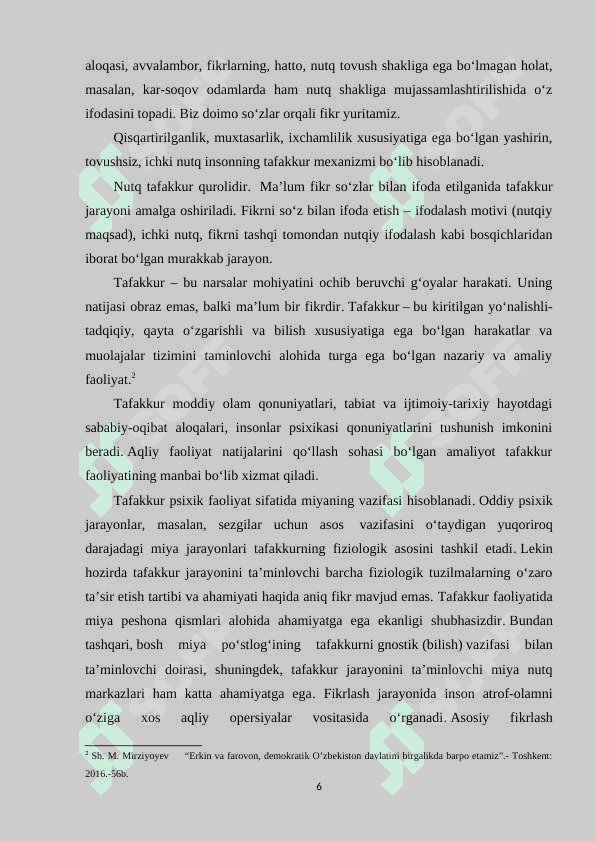 Tafakkur va tarqqiyot masalalari 6