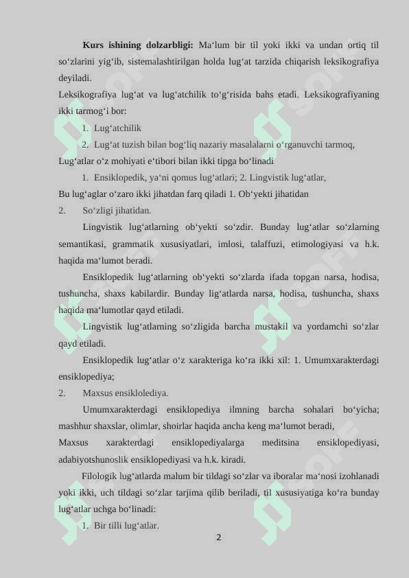 OʻZBEK LUGʻATCHILIK TARIXIDAN TALQIN VA MUNOSABAT 2