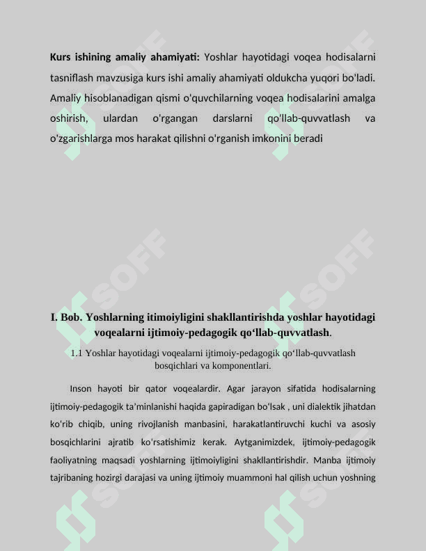 Yoshlar hayotidagi voqea hodisalarni tasniflash. 8