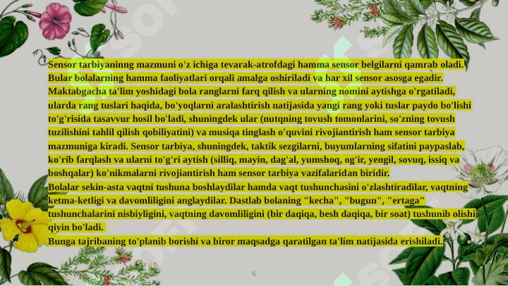 Maktabgacha yoshdagi bolalarning sensor tarbiyasi 6