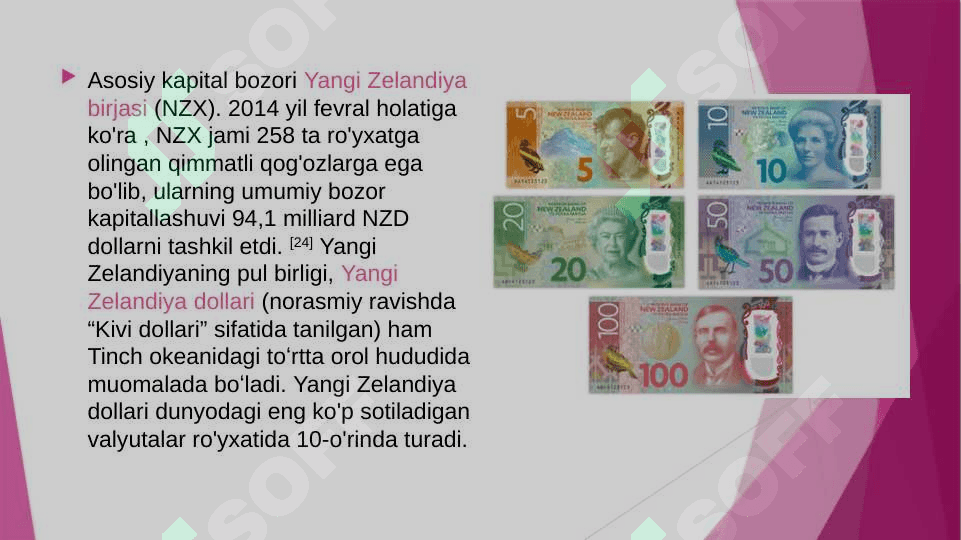 Yangi Zelandiya aholisi xoʻjaligiYangi Zelandiya aholisi xoʻjaligi 5
