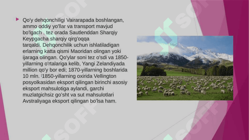 Yangi Zelandiya aholisi xoʻjaligiYangi Zelandiya aholisi xoʻjaligi 8