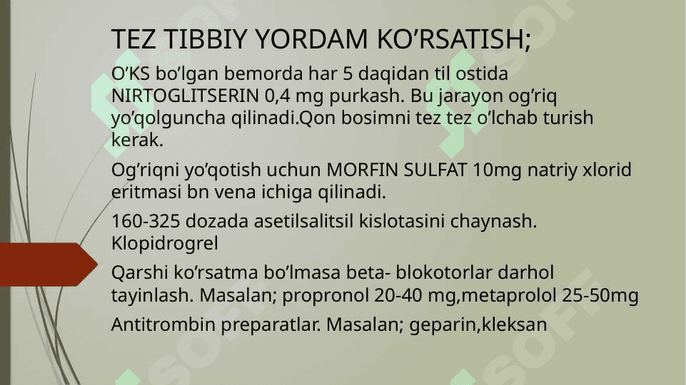O’TKIR KORANAR SINDROM 5