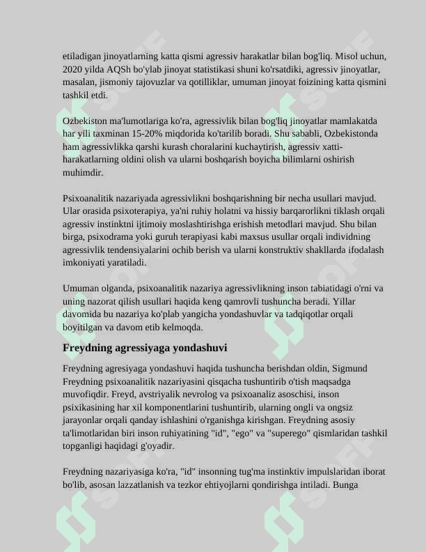 AGRESSIV XULQQA  NISBATAN PSIXOANOLITIK YONDASHUVLAR 3