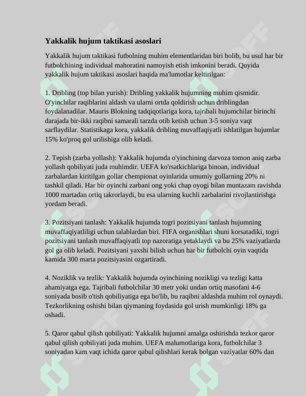 VOLEYBOL HUJUMI TAKTIKASINI O'RGATISH USULLARI, TAMOYILLARI, VOSITALARI (YAKKALIK, GURUH, JAMOAVIY) 2