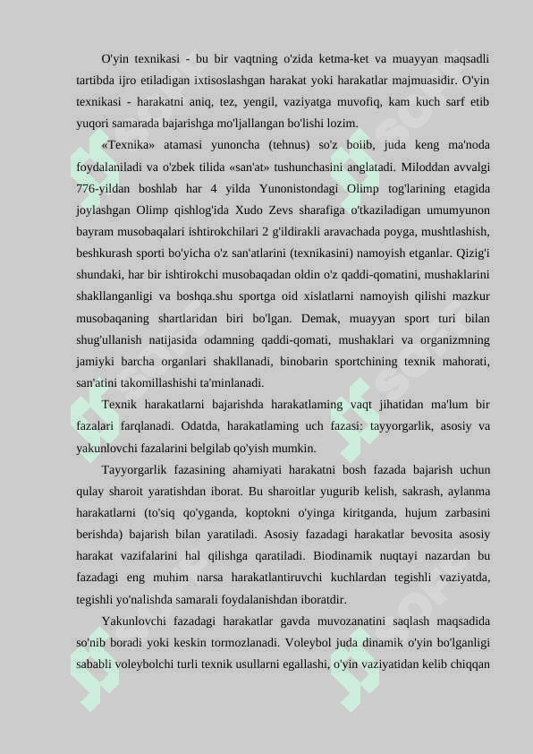 Voleybol o'yinini himoya qilish texnikasini o'rgatish usullari, tamoyillari, vositalari 2