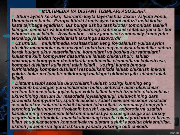MULTIMEDIA VOSITALARI 4