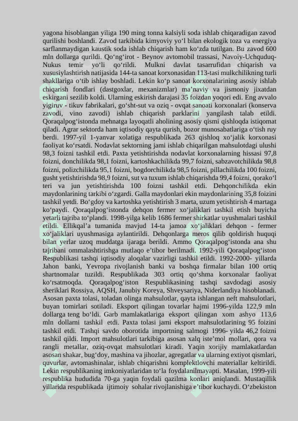 Mustaqillik yillarida  Qoraqalpog‘iston respublikasi 4