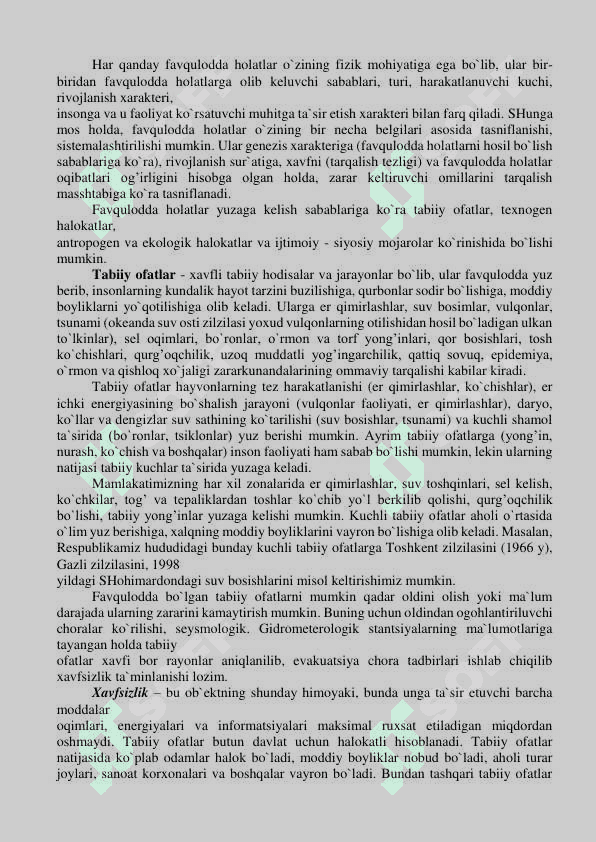 Xavf turlarini va ularni guruhlash va indefitsiyalash 4