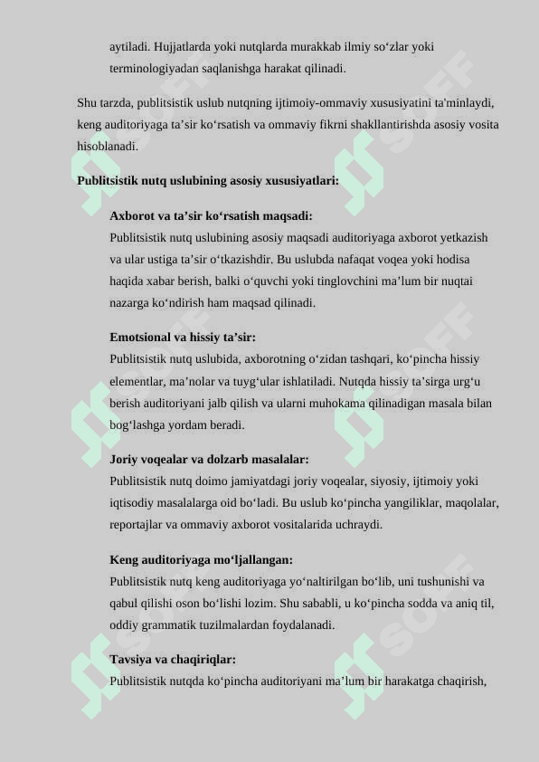 Nutq uslublari. Publitsistik uslub 3