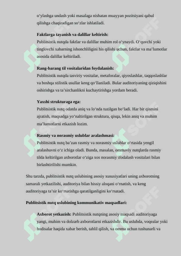 Nutq uslublari. Publitsistik uslub 4