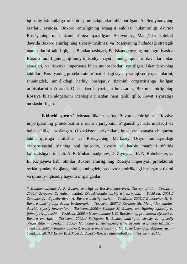 Buxoro amirligida Rossiya imperiyasi protektoratining o‘rnatilishi 5