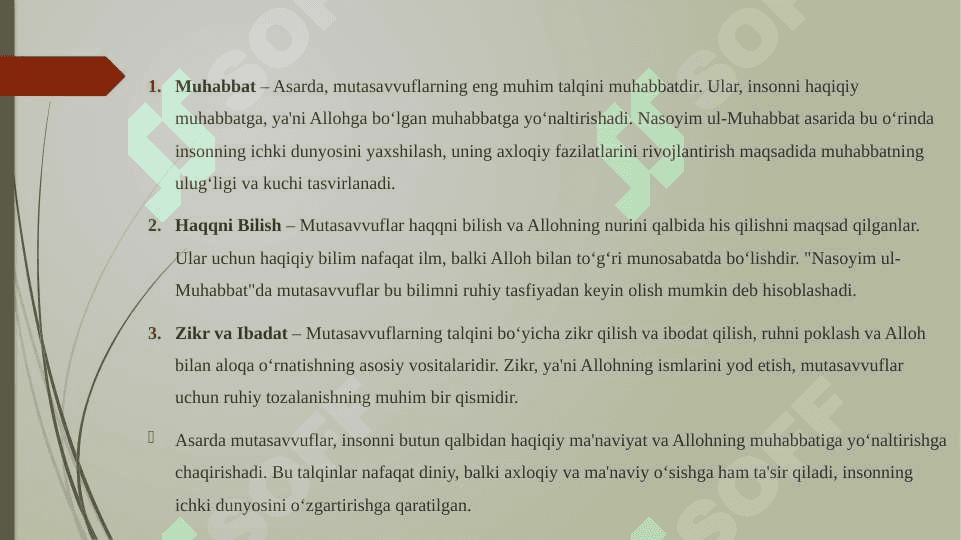 Nasoyim ul- muhabbat asarida mutasavvuf va mashoyixlar talqini 6