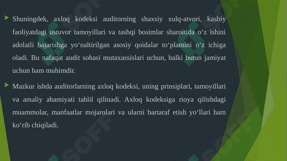 Auditorlarning aklok kodlari 4