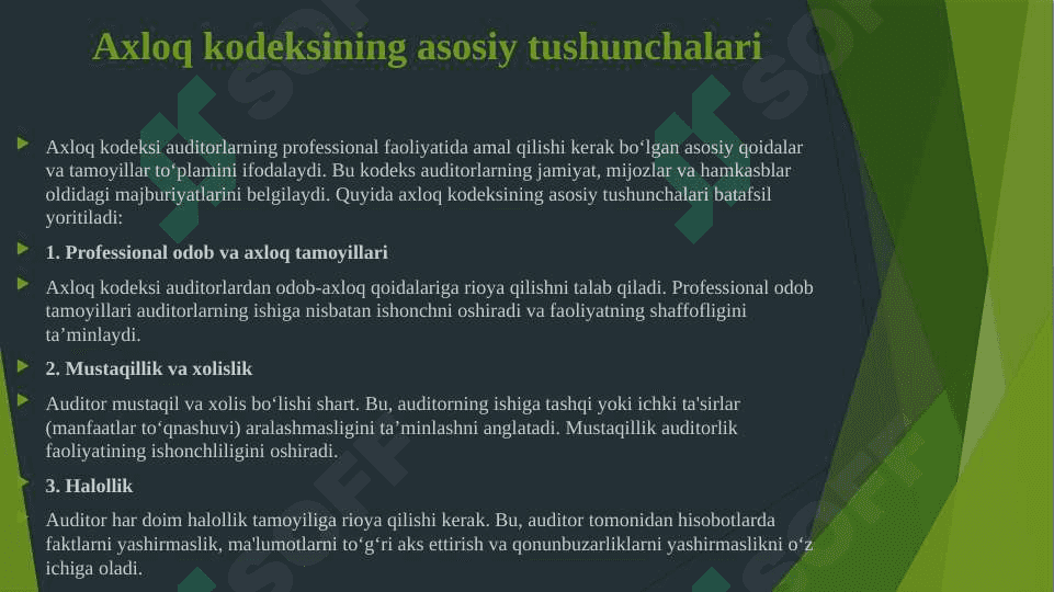 Auditorlarning aklok kodlari 5