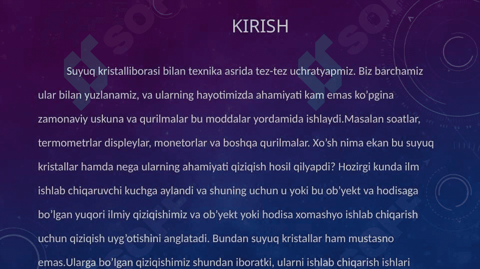 Suyuq kristallar. 3