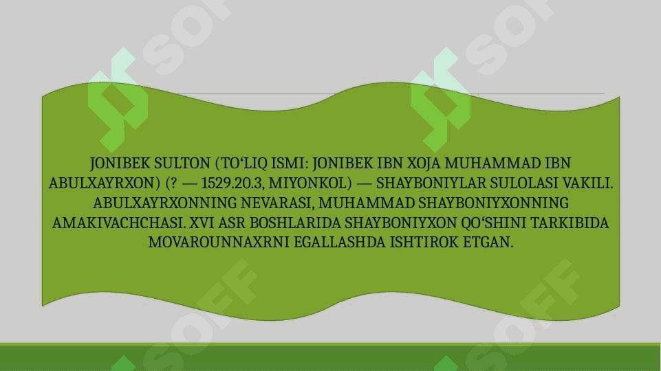 JONIBEK SULTON IBN ABULXAYRXON 2
