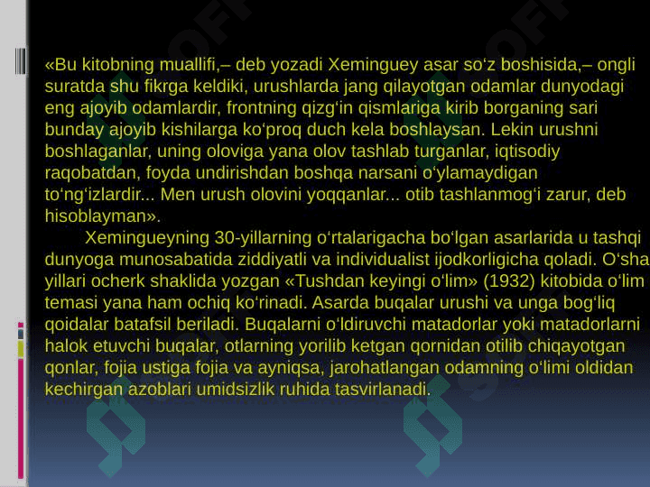 XX  ASR  BOSHLARI AMERIKA ADABIYOTI 7