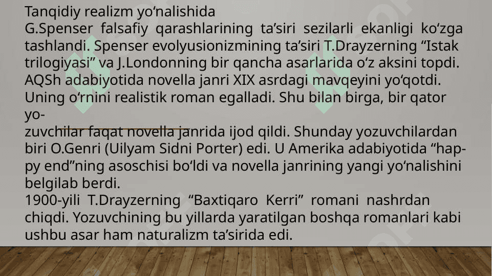 XX asr boshlarida  Amerika adabiyotiXX asr boshlarida  Amerika adabiyoti 5