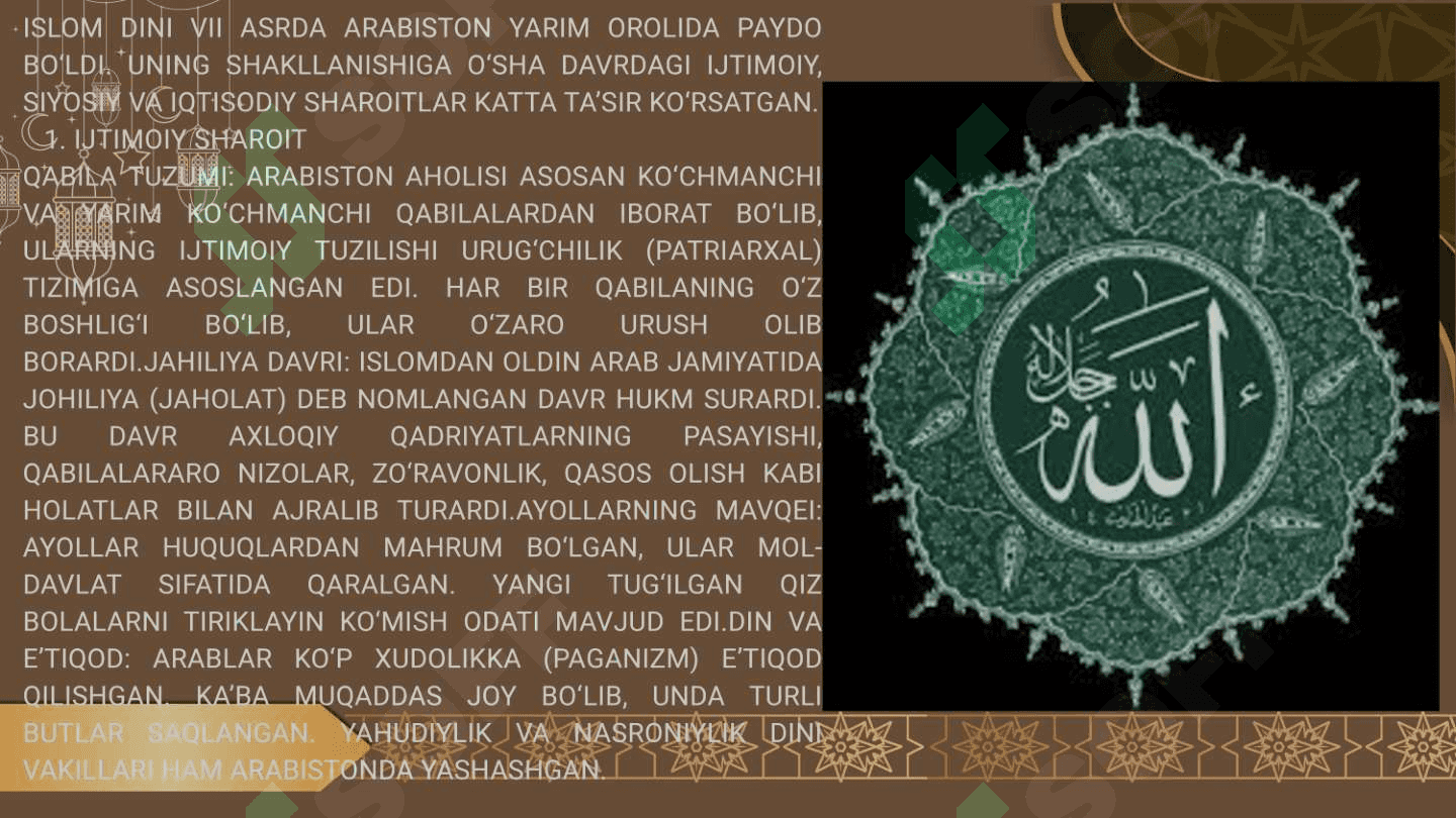 islom dini paydo bo'lishi 6