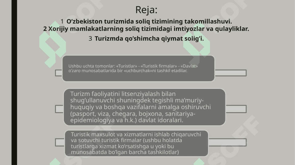 Mavzu: Turistik korxonalarni soliqqa tortish.. 2