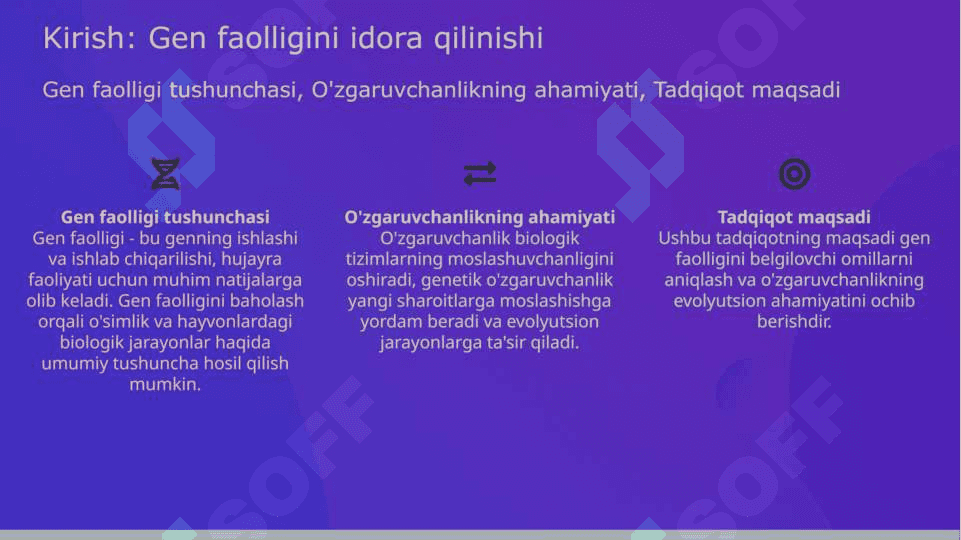 Gen faolligini idora qilinishi 3