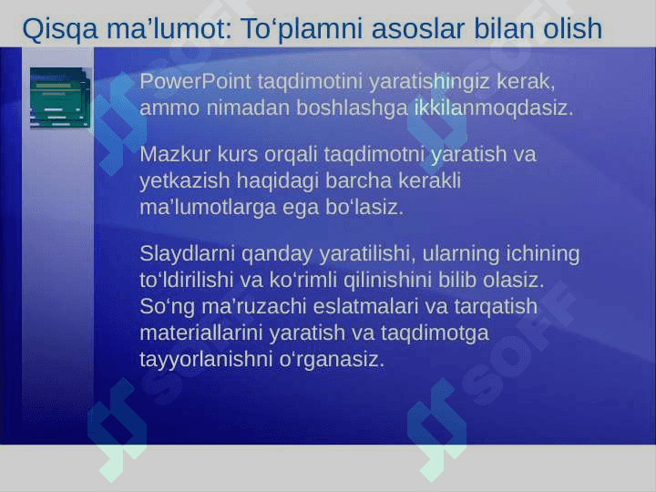 Microsoft® Office PowerPoint® 2007ni o‘rganish 3
